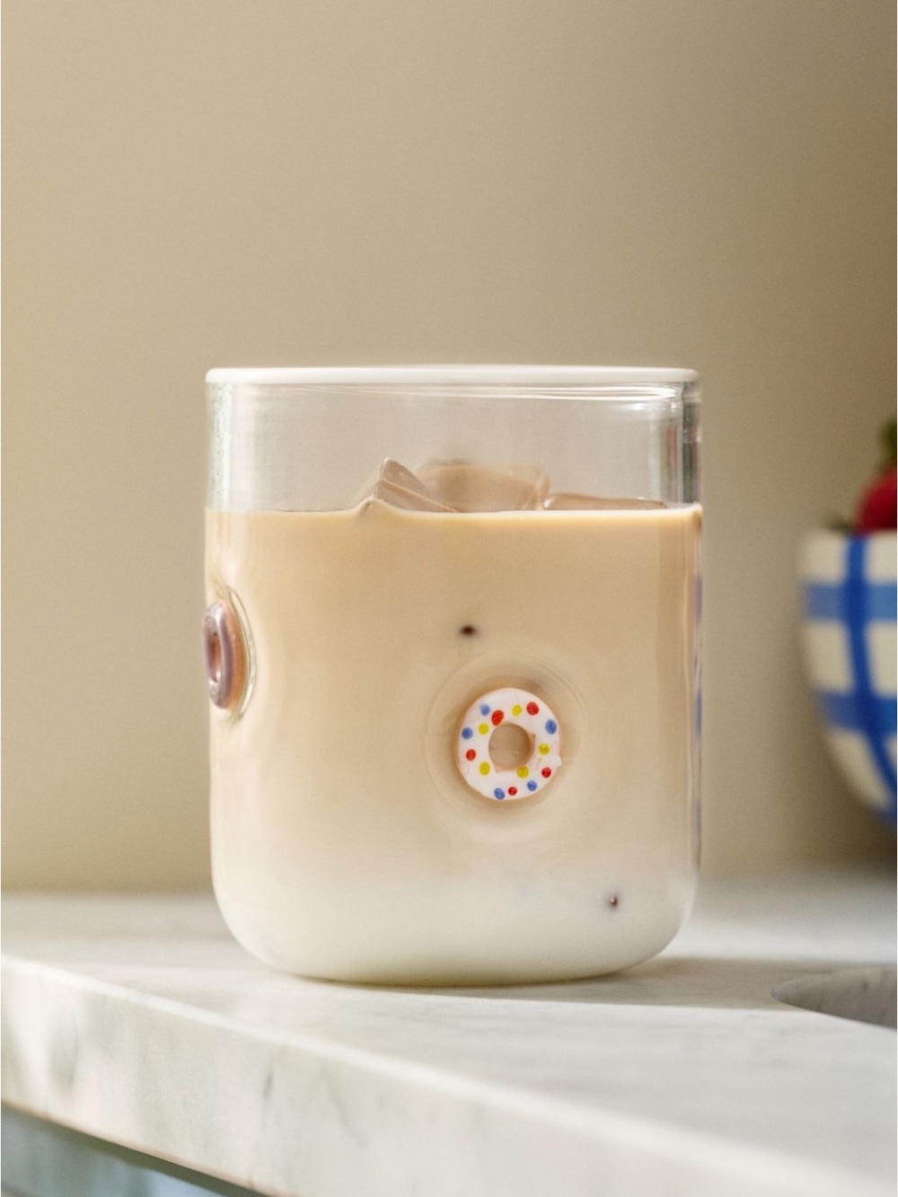 Anthropologie Donut Icon Juice Glass NWT